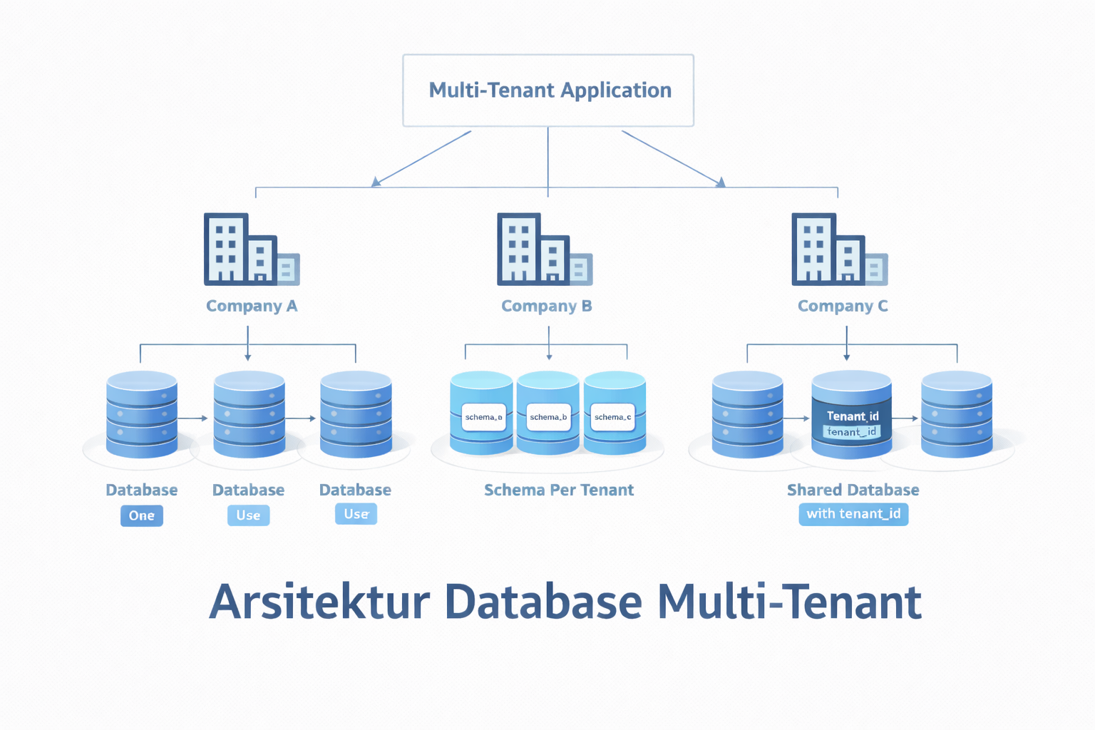 Memilih Arsitektur Database untuk Aplikasi Multi-Tenant: Mana yang Paling Efisien dan Aman?